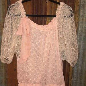 Pink boutique top
